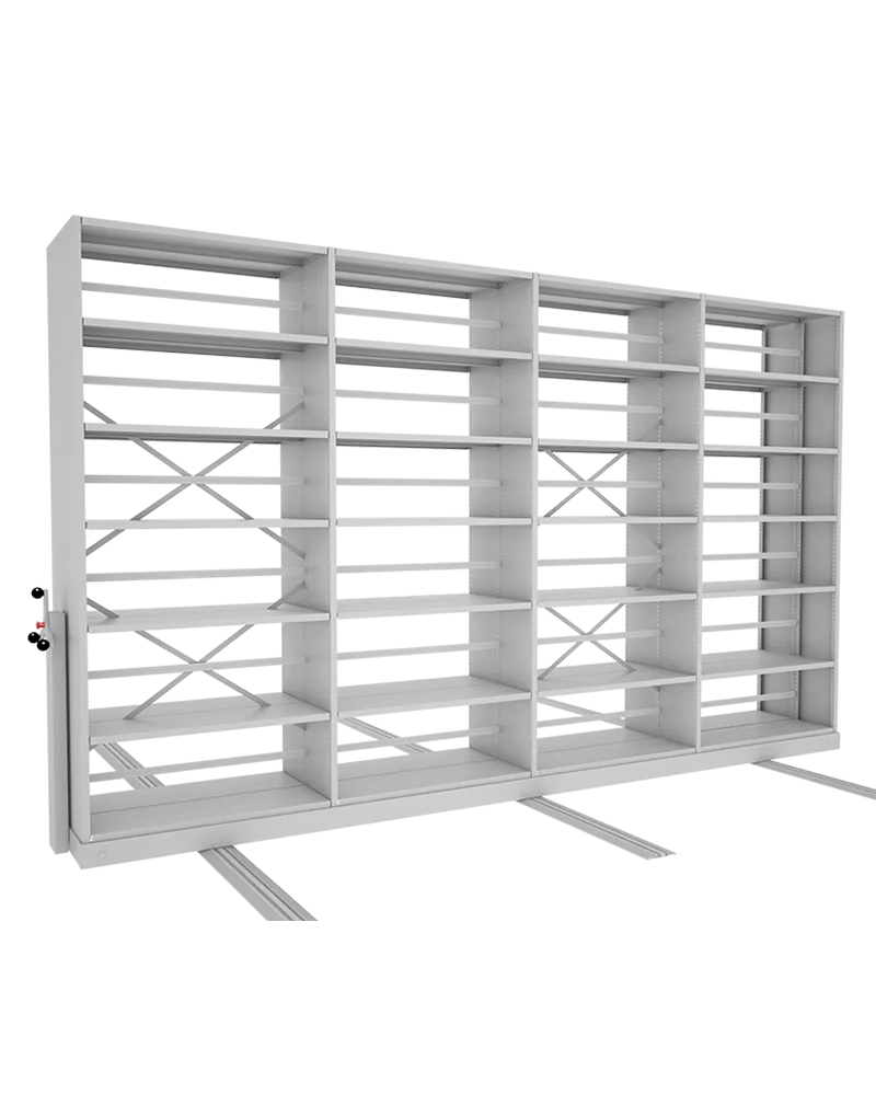 Металлические стеллажи Ю-ПАК Техника 2400×1000 мм, 4 секции, для тяжелых архивов