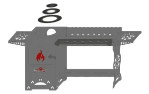 №26 макет разборный мангал с печкой под казан