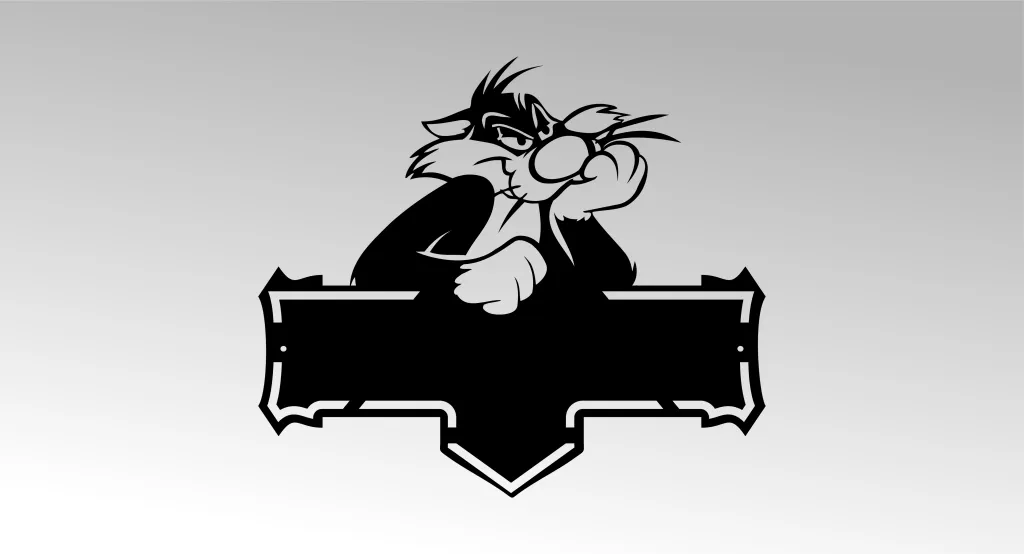 №7 адресная табличка Хитрый кот