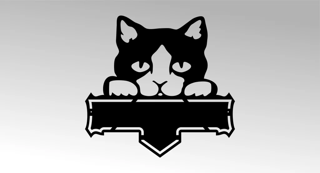 №9 адресная табличка Кот